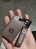 堅翔26款沃爾沃鑰匙套s90 xc60 s60 xc40 xc90 v60 v90鑰匙扣包套真皮 A款復古棕色+真皮車(chē)標繩 曬單實(shí)拍圖