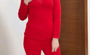 莫代爾本命年保暖內衣女士秋衣秋褲套裝女大紅色結婚美體修身保暖打底衫 897大紅色【含內褲襪子】 均碼 均碼:適合80-135斤 曬單實(shí)拍圖