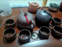 摩范原礦紫砂茶壺大容量仿古名家純手工泡茶壺功夫茶具杯套裝妍 紫砂-仿古套裝（一鹿呈祥） 450ml 401mL(含)-450mL(含) 曬單實(shí)拍圖