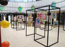 淮美無縫八棱柱書畫展板書法作品攝影展宣傳展架展會屏風(fēng)展覽板隔斷墻 1.6米封邊八棱柱1根 曬單實拍圖