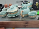 瓷牌茗茶具 功夫茶具套裝流水茶盤(pán)茶臺陶瓷茶壺茶杯全自動(dòng)燒水器教師節禮物 哥窯竹韻大套裝+禪靜流水茶盤(pán) 曬單實(shí)拍圖