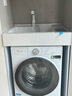OFENLAI小戶型陽臺洗衣機(jī)柜一體水盆蜂窩鋁洗衣機(jī)伴侶石英盆組合臺上盆 75*65 無搓衣板 曬單實(shí)拍圖