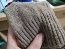 无印良品（MUJI）男式 羊毛 中针距 V领毛衣 男士毛针织衫冬季男款 AA02CC3A 深咖啡色 XL(180/104A) 实拍图