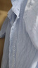 皮爾卡丹（pierre cardin）純棉職業(yè)白色襯衫女短袖夏季23年新款女裝時(shí)尚全棉襯衣洋氣上衣 淺藍色 M 曬單實(shí)拍圖
