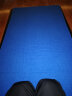 艾米优伽正品加厚加长防滑瑜伽铺巾健身毯可机洗 瑜伽垫毯子 初学者吸汗瑜伽毛巾送便携收纳袋 深蓝色 实拍图
