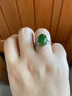 林?zhù)P物925銀鑲嵌天然和田玉碧玉戒指女時(shí)尚活口指圈可調節配證書(shū)送媽媽 主石10X14毫米玉戒指 曬單實(shí)拍圖