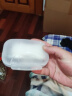 JAJALIN 带盖可携带旅行香皂盒 锁扣便携手工皂盒塑料肥皂盒 白色 实拍图