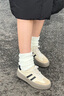 青竹狐厚底德訓鞋女2025春季新款內(nèi)增高鞋子復古百搭運動休閑板鞋小白鞋 米色 內(nèi)增高 7厘米 36 曬單實拍圖