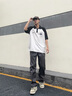 Shelley Jones重磅polo衫男士夏季新款寬松潮流百搭翻領(lǐng)半袖體恤衫青少年上衣服 PL2550淺灰色 XL [建議125-135斤] 曬單實(shí)拍圖