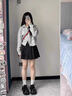XINBUCKS口袋款百褶裙女短裙高腰顯瘦a字裙松緊腰半身裙春夏秋學生JK裙子 黑色（口袋款） M碼 85-105斤 曬單實拍圖