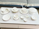 NINE CRANES景德鎮(zhèn)高檔碗盤組合純白金邊餐具整套喬遷之喜送禮釉下彩骨瓷套裝 高溫釉下彩·高檔錦盒裝10人 70頭 曬單實拍圖
