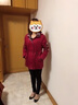 情羅蘭中老年女裝外套媽媽裝秋裝50歲60中長款連帽風(fēng)衣春秋季母親上衣女 紅色 均碼 3XL 【115-130斤】 曬單實拍圖