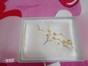 織錦樓蘇繡絲巾女桑蠶絲手工刺繡圍巾中國風(fēng)真絲繡花小披肩母親節禮物 詠梅-米白(升級版） 曬單實(shí)拍圖
