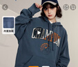 Champion冠軍春秋新款美式情侶漸變印花字母LOGO連帽套頭衛(wèi)衣街頭時尚 藍(lán)色 L 曬單實拍圖