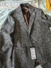 藍豹（LAMPO）秋冬男士單西服中灰千鳥(niǎo)格羊駝毛休閑西服上裝 中灰 48 (175/96) 曬單實(shí)拍圖