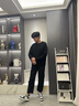 Lee男鞋高端真皮印花板鞋潮牌鞋子男高級感時尚男士休閑鞋潮流運動鞋 黑色 42 【偏大/請拍小一碼】 曬單實拍圖