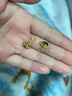 中國黃金（CHINA GOLD）金鑲玉黃金耳釘女足金和田玉碧玉耳飾生日禮物情人節(jié)送媽媽 和田玉耳釘【一對】 曬單實拍圖