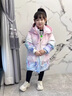 G.DUCK KIDS小黃鴨童裝女童羽絨服秋冬季卡通連帽愛莎羽絨服兒童襖子加厚保暖 愛莎粉 130碼建議120-130cm7-8歲cm 曬單實(shí)拍圖