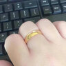 中國黃金（CHINA GOLD）黃金戒指女士素圈足金戒指泥鰍背金戒指婚禮三金對(duì)戒禮物送女友 【12圈號(hào)】約2.7g 曬單實(shí)拍圖