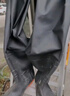 拜杰（BJ）下水褲半身防水褲魚(yú)褲雨漁褲男齊腰服水靴褲皮叉褲撈魚(yú)服褲 85絲軍綠色（帶鞋墊+補皮+膠水） 43 曬單實(shí)拍圖