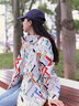TOMMY HILFIGER【收腰連帽】秋冬女潮流休閑戶外運(yùn)動滿印寬松夾克外套43322 多色0K4 XS （推薦：80-100斤） 曬單實(shí)拍圖