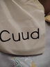 Cuud頭層牛皮女包小眾流行真皮水桶包女通勤單肩斜挎包生日禮物送女友 米白【送禮品袋】 曬單實(shí)拍圖