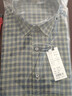 柏莉鳥(niǎo)男裝春季磨毛格子長(cháng)袖襯衫休閑中年小格子全棉男士襯衣長(cháng)袖男上衣 18-632 42 曬單實(shí)拍圖
