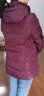 鸭鸭（YAYA） 奶奶冬装羽绒服女中老年女装加厚外套老人保暖防寒衣服QC 紫红色 L 建议100斤以内 实拍图