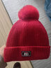 迪士尼（Disney）兒童帽子冬季男童圍巾手套三件套裝一體加絨保暖女寶寶針織毛線(xiàn)帽 純100棉新l品款紅色  M標三件套 純100棉新l品款6-9歲(有彈性) 曬單實(shí)拍圖