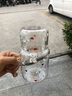 弗萊文茨可愛卡通耐高溫玻璃杯大容量透明水杯家用果汁杯牛奶杯小號(hào)涼水壺 斑點(diǎn)狗-透明耐高溫涼水壺800ml 曬單實(shí)拍圖
