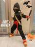 丘萊兔萬(wàn)圣節cosplay服裝兒童忍者衣服化妝舞會(huì )神秘武士服幼兒COS忍者 B-0125L(適合120-130CM) 曬單實(shí)拍圖