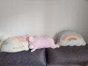 达克鸭彩虹抱枕星星靠垫客厅沙发靠枕办公室午睡枕头车用被少女心 彩虹绿(50x35cm) 35-50cm(具体尺寸见选项) 实拍图