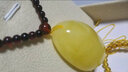 歐采妮（OUCERNY）天然蜜蠟吊墜女款雞油黃紅琥珀滿(mǎn)蜜水滴項鏈男款孤品送老婆禮物 D9036珍藏孤品 21.85克 49*36*21 曬單實(shí)拍圖