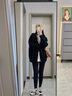 凡小如黑色網(wǎng)面老爹鞋女2024新款休閑百搭增高小白鞋軟底透氣跑步運(yùn)動(dòng)鞋 黑色 36 曬單實(shí)拍圖