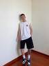 it.new男士背心夏季新款純色休閑運(yùn)動(dòng)無(wú)袖體恤寬松薄款純棉坎肩上衣服 深灰色(B) L （偏大，建議125-145斤） 曬單實(shí)拍圖