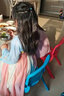 G.DUCKKIDS小黃鴨童裝女童漢服超仙中國風(fēng)兒童古裝7-12歲小女孩連衣襦裙唐裝 淺粉色+披帛+四件 120 曬單實(shí)拍圖