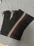 Tommy Hilfiger【羊毛混紡】秋冬男裝休閑百搭條紋流蘇溫暖針織圍脖圍巾 黑色BDS OS 曬單實(shí)拍圖