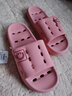 FEETABLE日式旅行出游差可折疊拖鞋便攜男女飛機旅游輕便酒店洗澡防滑防水 煙粉色-飛機折疊（送袋子） 38-39 曬單實(shí)拍圖