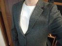 羅蒙西服男士春秋季修身職業(yè)商務(wù)工裝上衣休閑單西中青年爸爸西裝外套 曬單實(shí)拍圖