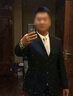 Guillaume de Mons澳嘉西裝套裝男純羊毛商務(wù)正裝夏新郎結婚禮服黑色西服男士外套 黑色【上衣+西褲】 48 曬單實(shí)拍圖