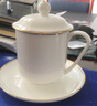 錦鳯錦鳳茶杯骨瓷蓋杯景德鎮(zhèn)陶瓷茶杯商務(wù)辦公杯會(huì)議杯描金茶杯可定制 金邊大號(hào)嘉賓杯420ml 曬單實(shí)拍圖