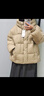 雪中飛 SNOW FLYING短款羽絨服女士2024新款時(shí)尚連帽加厚泡芙面包服保暖休閑冬季外套 豆綠色 M (160) （110-135斤）卡碼拍大 曬單實(shí)拍圖