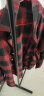 Matri Mr长袖衬衫男四季上衣男青少年学生宽松大码格子衬衫打底衬衣 红色 M（90-105斤） 实拍图