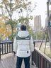 花花公子羽絨服男士冬季短款連帽新國標白鴨絨加厚保暖防寒羽絨學(xué)生外套男 ZC-BLW-米白色 XL 【125-145斤】 曬單實(shí)拍圖