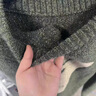 花花公子毛衣男秋冬季圓領(lǐng)休閑套頭針織衫打底衫毛線衣服韓版潮牌寬松男裝 軍綠色常規(guī) XL 曬單實(shí)拍圖