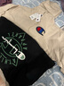 Champion冠軍連帽衛(wèi)衣男新款美式復古加絨保暖上衣校園風 黑色 XL  曬單實拍圖