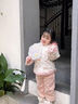 鸞雀翔女寶寶一周歲衣服加絨加厚拜年服女童套裝冬裝女孩生日抓周歲禮服 粉色唐裝兩件套+包包 90cm建議體重22-27斤 年齡2-3歲 曬單實(shí)拍圖