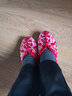 鴻興祥老北京布鞋女鞋春秋繡花鞋軟底防滑中老年人媽媽鞋透氣古風(fēng)漢服鞋 1606-26女紅單 37 曬單實(shí)拍圖