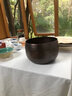 一紀（KAZUNORI）手工錘目紋紫銅茶洗缸建水大容量加厚水盂水洗筆洗茶道茶具洗茶器 大號錘紋做舊銅茶洗 曬單實(shí)拍圖