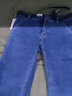 AEMAPE蘋(píng)果牛仔褲男褲子寬松彈力直筒褲中年凈色商務(wù)男士品牌休閑褲男褲 HK20208169藍色 厚款 33 腰圍2尺54 曬單實(shí)拍圖